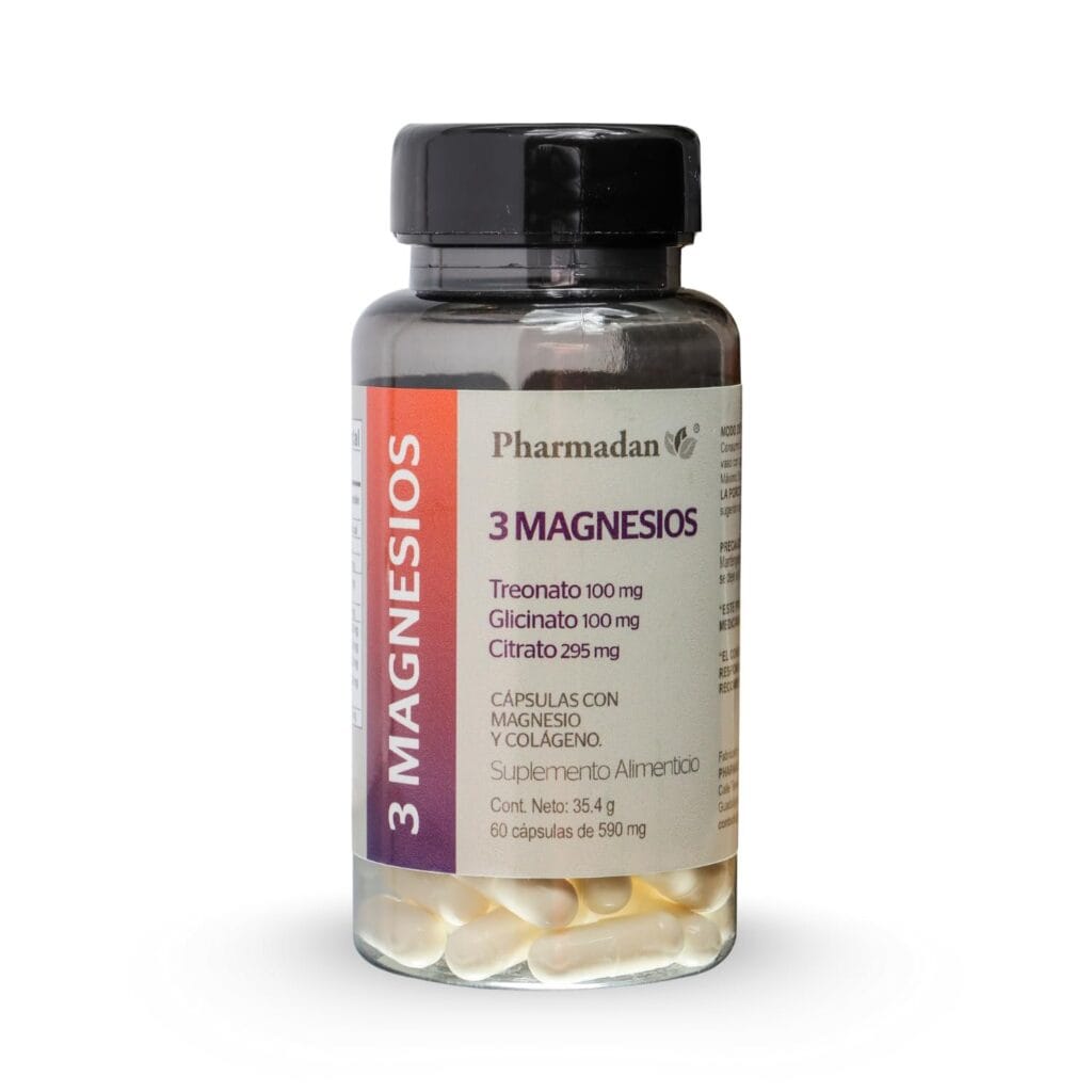 3 MAGNESIOS (Pharmadan) Fco. c/60 CAPS. 590 MG.