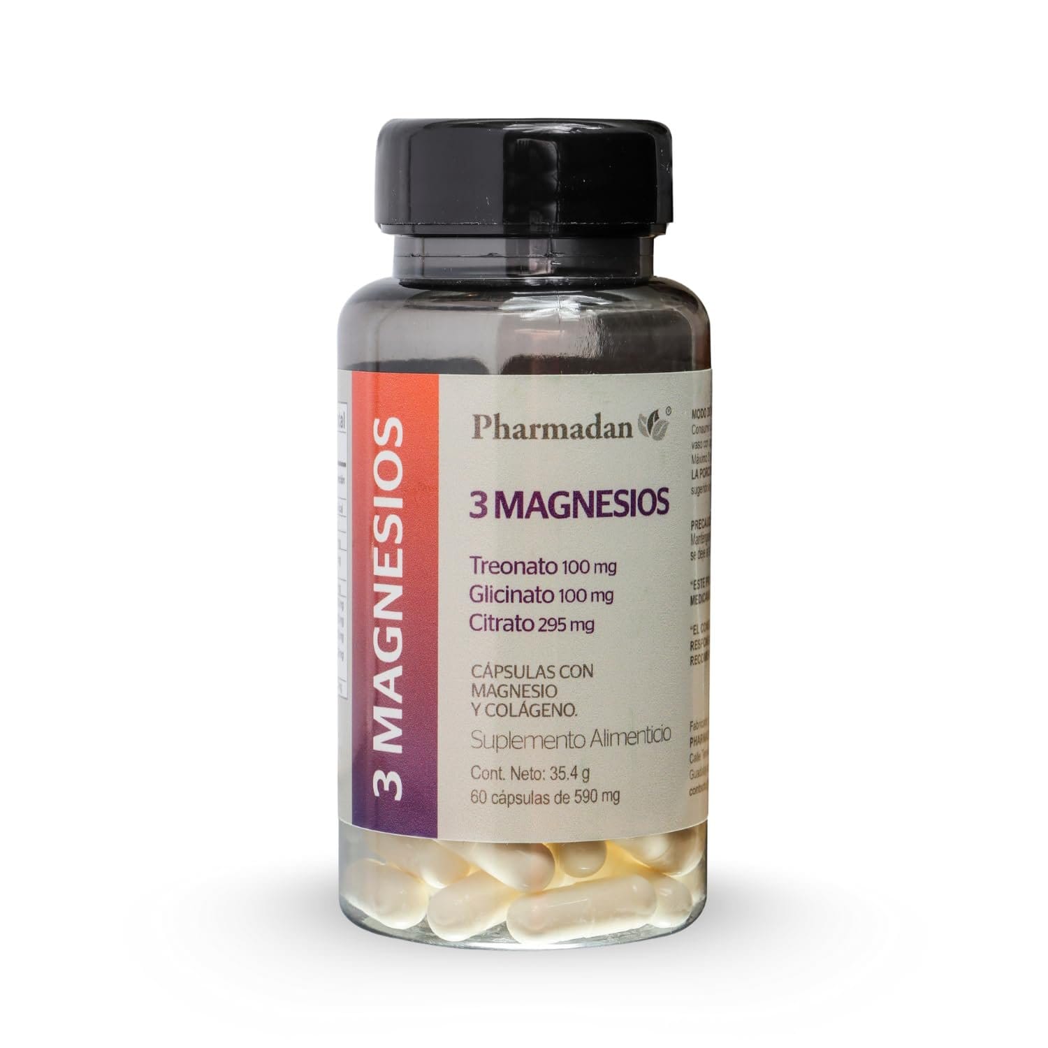 3 MAGNESIOS (Pharmadan) Fco. c/60 CAPS. 590 MG.