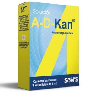 A-D-KAN Sol. Ingerible c/3 AMPTAS. 3.300-0.010 MG/3 ML.
