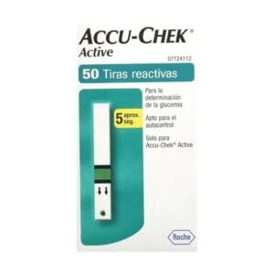 ACCU-CHEK ACTIVE Tiras Reactivas p/Glucosa Cja. c/50 Pzs.