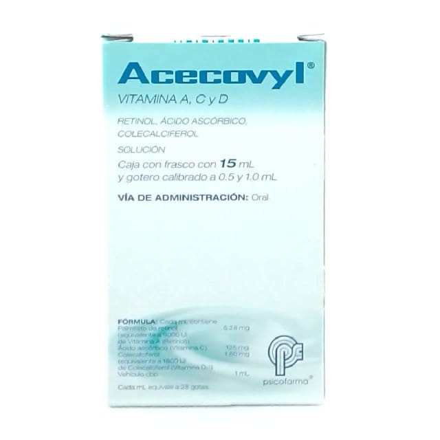 ACECOVYL SOL. Fco. y Gotero 15 ML. 5.28-125-1.80 MG/1 ML.