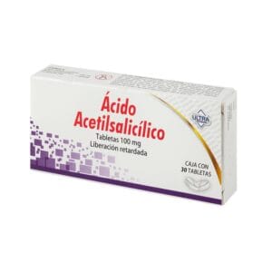ÁCIDO ACETILSALICÍLICO (Ultra) c/30 TABS. L.R. 100 MG.