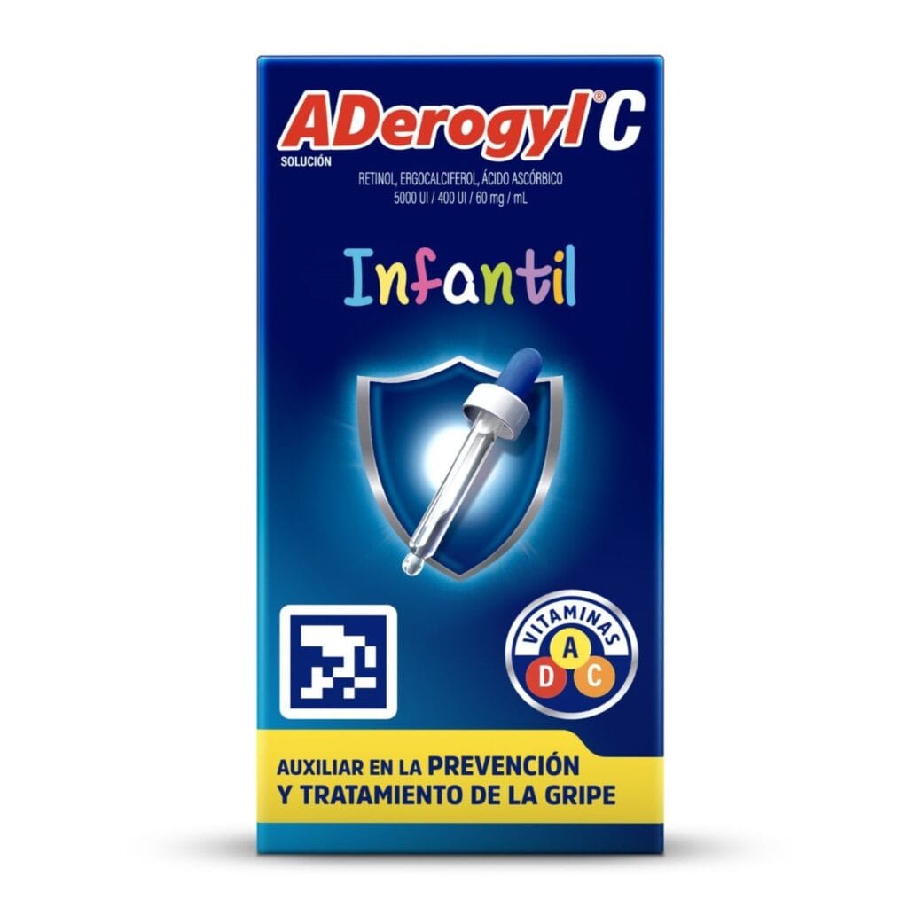 ADEROGYL-C SOL. Infantil Fco. Gotero 30 ML. 275.000-1.000-6000 MG/100 ML.