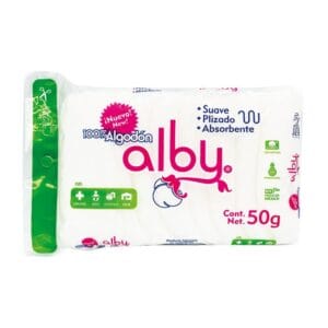 ALGODON ABSORBENTE PLISADO (Alby) Bolsa c/ 50 G.