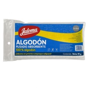 ALGODON ABSORBENTE PLISADO (Jaloma) Bolsa c/ 10 G.