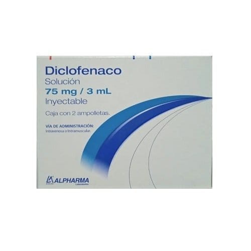 DICLOFENACO (Alpharma) Sol. Iny. c/2 AMPTAS. 75 MG/3 ML.
