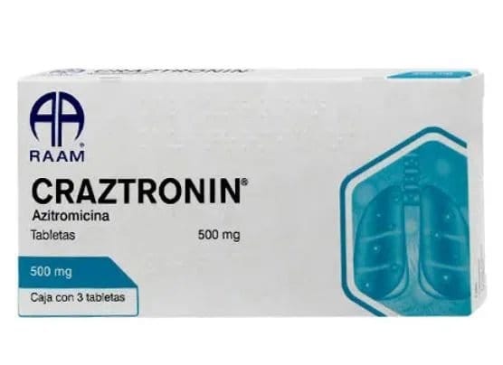 CRAZTRONIN  c/3 TABS. 500 MG.