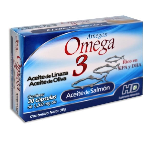 AMEGON Omega 3 Cja. c/30 CAPS. 1200 MG.