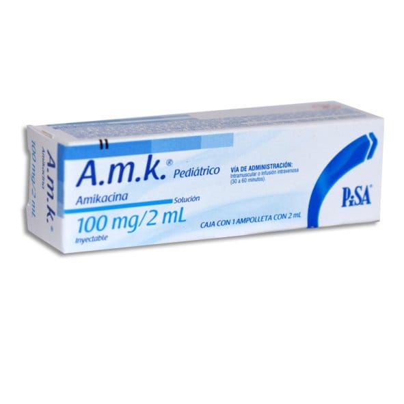 AMK Pedíátrico Sol. Iny. c/1 AMPTA. 100 MG/2 ML.