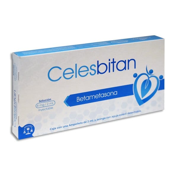 CELESBITAN Sol. Iny. c/1 AMPTA. 8 MG/2 ML. y Jeringa.