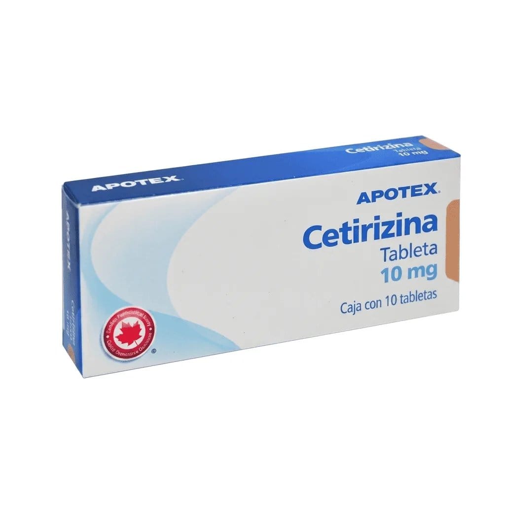 CETIRIZINA (Apotex) c/10 TABS. 10 MG.