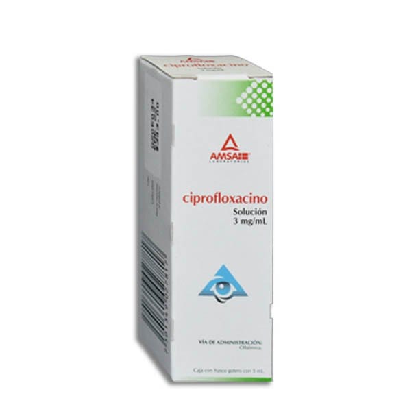 CIPROFLOXACINO (Amsa) SOL. OFTÁLMICA Fco. Gotero 5 ML. 3 MG/1 ML.
