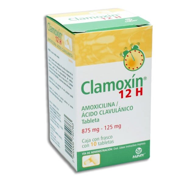 CLAMOXÍN 12H c/10 TABS. 875/125 MG.