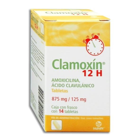 CLAMOXÍN 12H c/14 TABS. 875/125 MG.