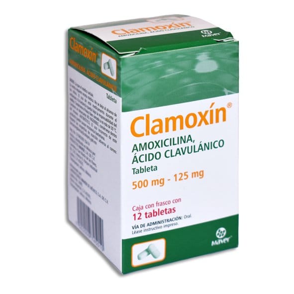 CLAMOXÍN c/12 TABS. 500/125 MG.