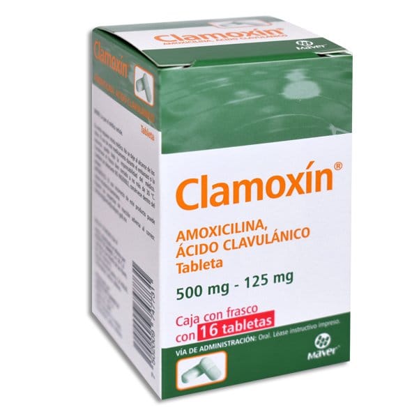 CLAMOXÍN c/16 TABS. 500/125 MG.