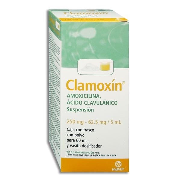 CLAMOXÍN SUSP. Fco. 60 ML. 250-62.50 MG/5 ML.