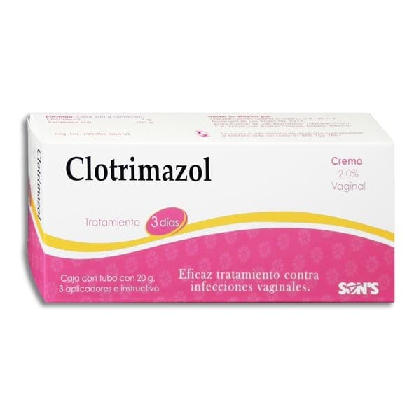 CLOTRIMAZOL (Son´s) CREMA 2.0% VAGINAL Tubo c/20 G. y 3 Aplics.