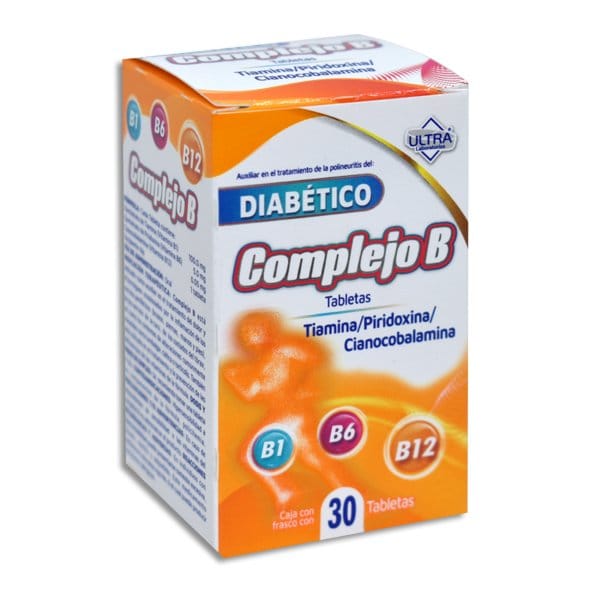 COMPLEJO B DIABÉTICO (Ultra) c/30 TABS. 100/5/0.05 MG.
