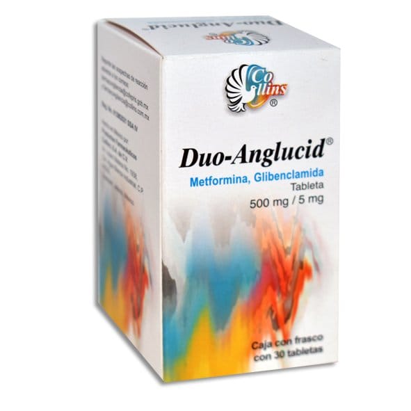 DUO-ANGLUCID c/30 TABS. 500/5.0 MG.