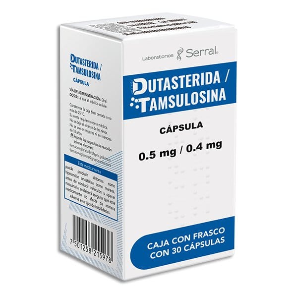 DUTASTERIDA/TAMSULOSINA (Serral) c/30 CAPS. 0.5 MG/0.4 MG.
