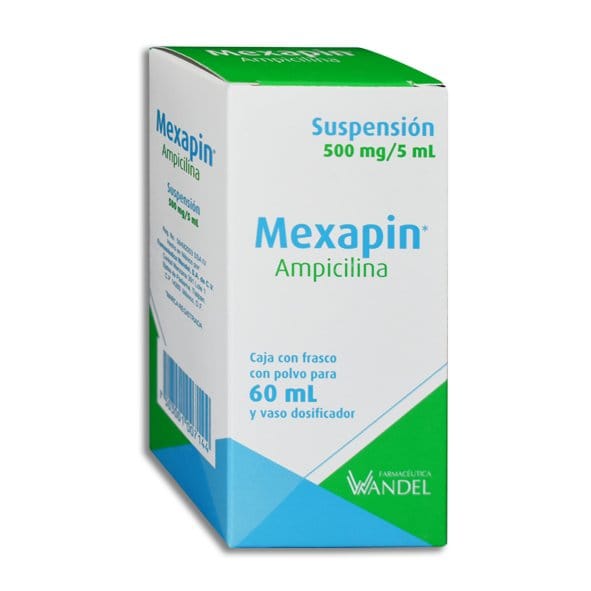 MEXAPIN SUSP. Fco. 60 ML. 500 MG/5 ML.