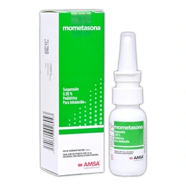 MOMETASONA (Amsa) SUSP. PED. p/INHALACIÓN NASAL 0.05% Fco.10 ML.c/60 Ds. 50 MCG.