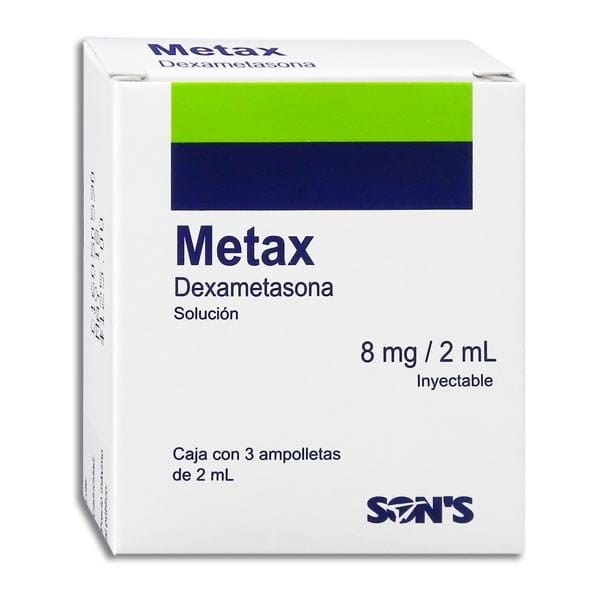 METAX Sol. Iny. c/3 AMPTAS. 8 MG/2 ML.