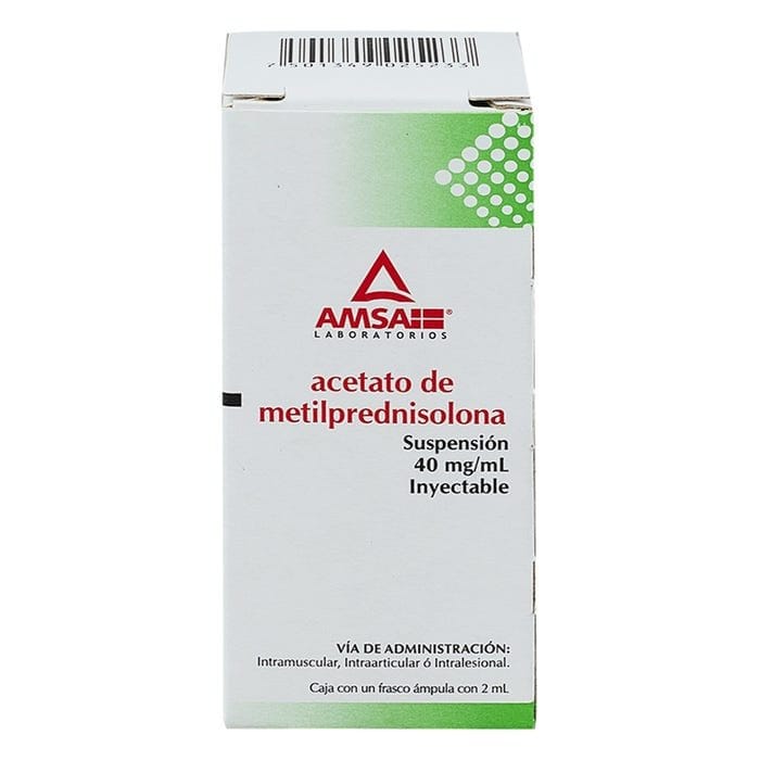 METILPREDNISOLONA (Amsa) Susp. Iny. c/1 FCO. AMP. 2 ML. 40 MG/1 ML.