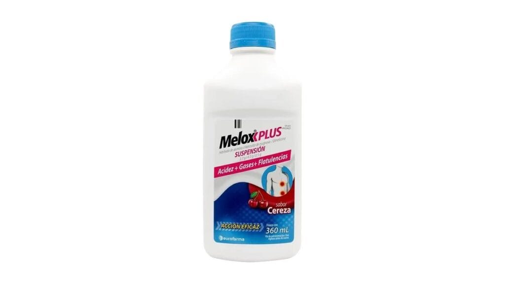 MELOX PLUS SUSP. Sab. Cereza Fco. 360 ML. 3.7-4.0-0.5 G/100 ML.