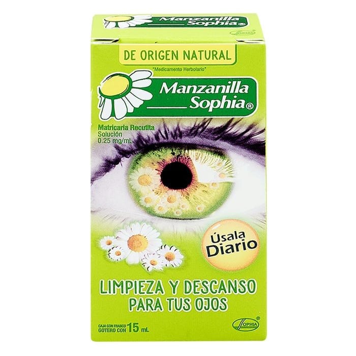 MANZANILLA SOPHIA Sol. Oftálmica Fco. Gotero 15 ML. 0.25 MG/1 ML.