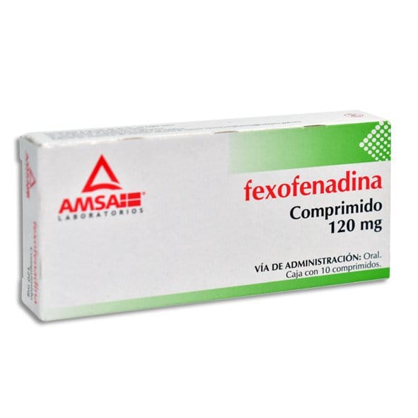 FEXOFENADINA (Amsa) c/10 COMPS. 120 MG.