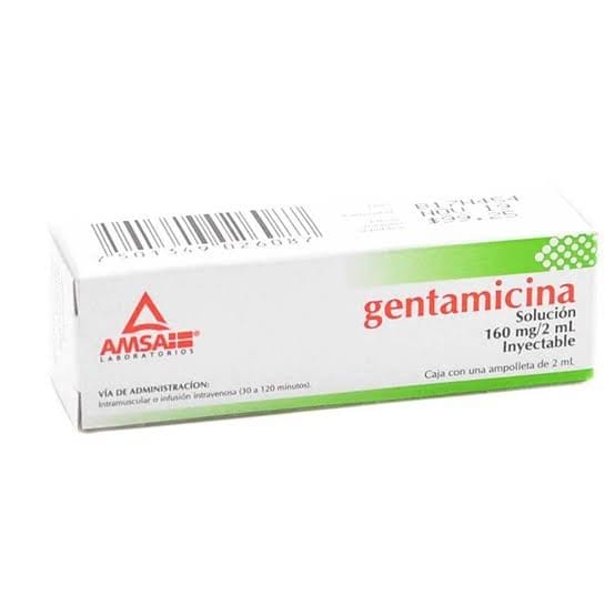 GENTAMICINA (Amsa) Sol. Iny. c/1 AMPTA. 160 MG/2 ML.