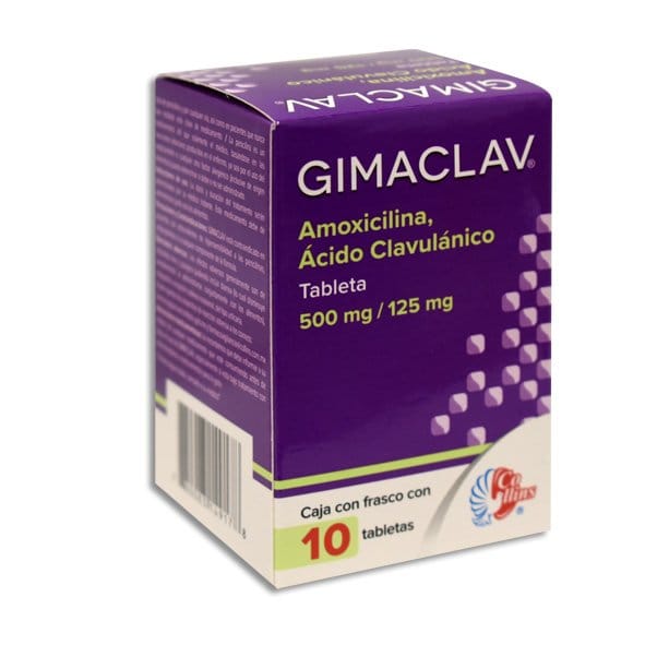 GIMACLAV c/10 TABS. 500/125 MG.