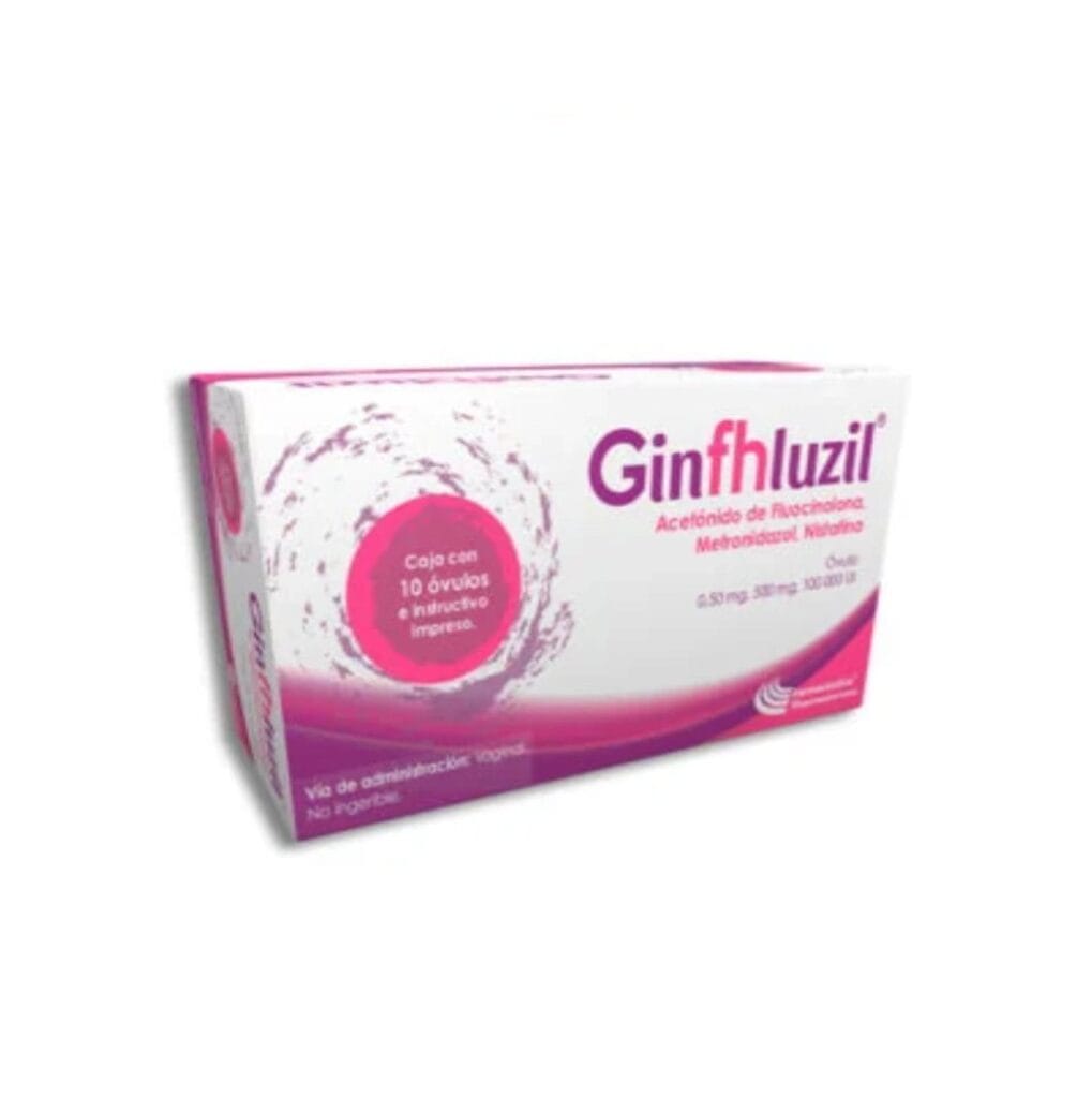 GINFHLUZIL c/10 ÓVULOS. 0.5 MG/500 MG/100,000 UI.