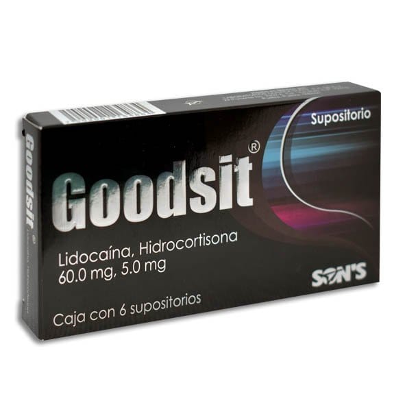 GOODSIT c/6 SUPOSITORIOS 60.0/5.0 MG.