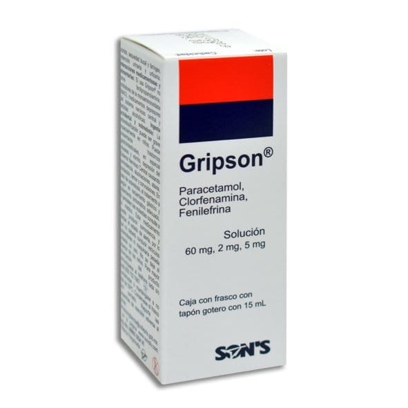 GRIPSON SOL. Fco. Gotero 15 ML. 60-2-5 MG/1 ML.