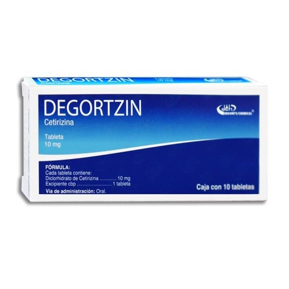 DEGORTZIN c/10 TABS. 10 MG.