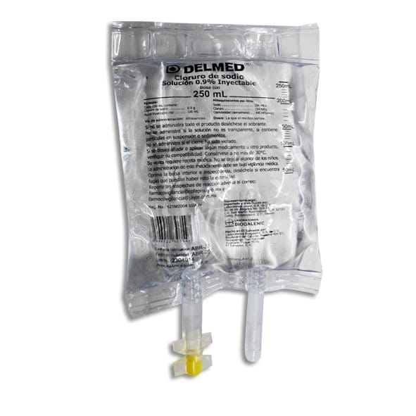 DELMED (Cloruro de Sodio) Sol. Iny. 0.9% Bolsa  250 ML.