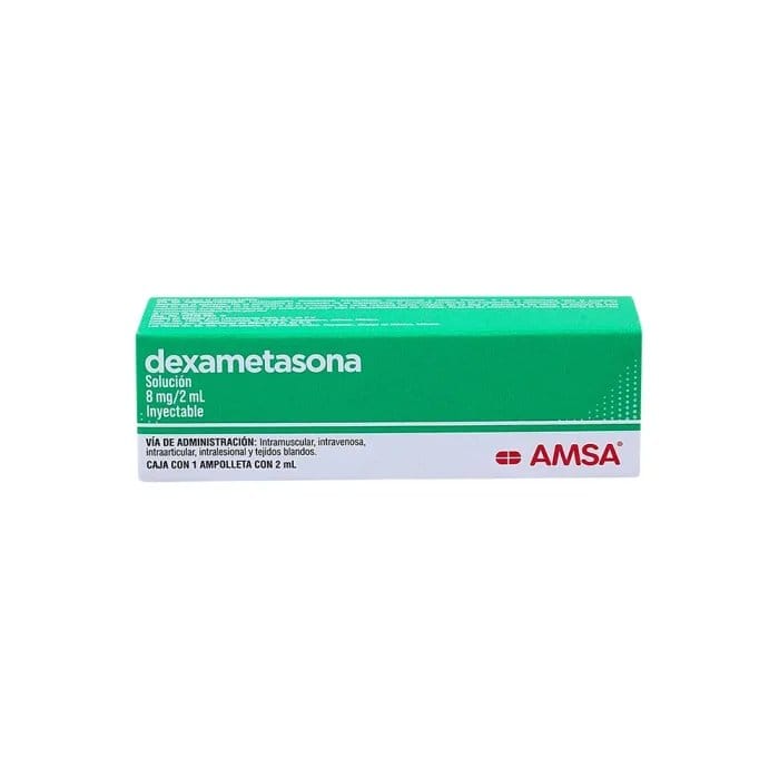 DEXAMETASONA (Amsa) Sol. Iny. c/1 AMPTA. 8 MG/2 ML.