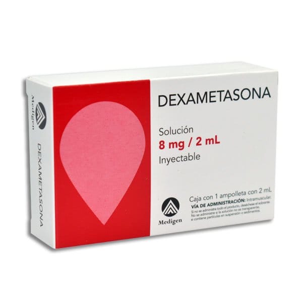 DEXAMETASONA (Medigen) Sol. Iny. c/1 AMPTA. 8 MG/2 ML.
