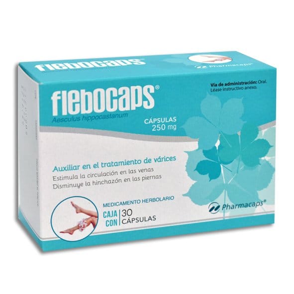FLEBOCAPS c/30 CAPS. 250 MG.