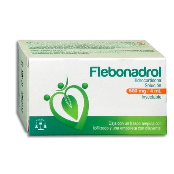 FLEBONADROL Sol. Iny. c/1 FCO. AMP. 500 MG/4 ML.