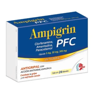 AMPIGRIN PFC Cja. c/24 CAPS. 3/50/300 MG.