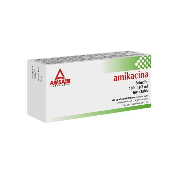 AMIKACINA Pediátrico (Amsa) Sol. Iny. c/2 AMPTAS. 100 MG/2 ML.