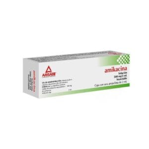 AMIKACINA (Amsa) Sol. Iny. c/1 AMPTA. 500 MG/2 ML.