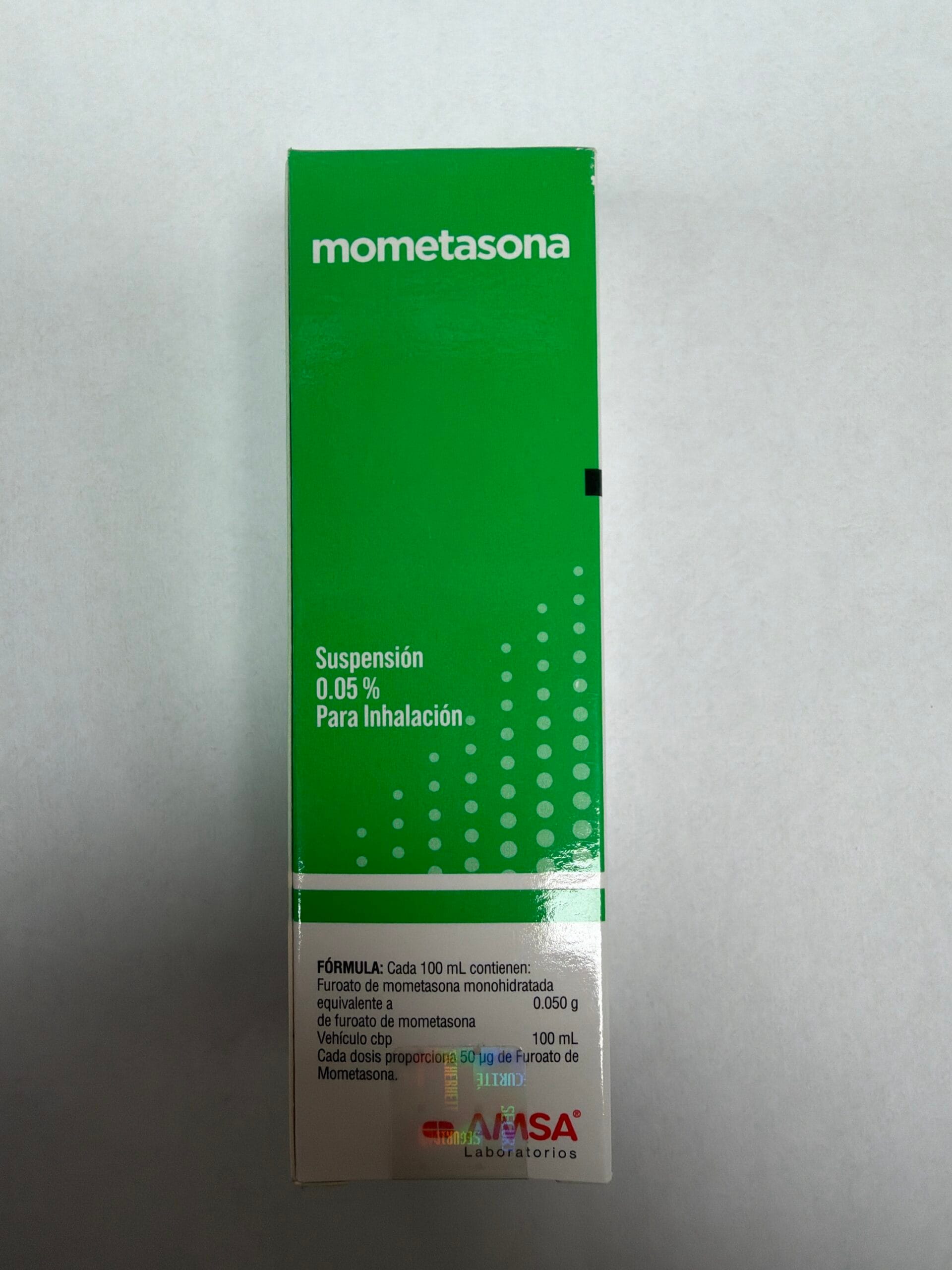 MOMETASONA (Amsa) SUSP. p/INHALACIÓN NASAL 0.05% Fco.18 ML. c/140 Ds. 50 MCG.
