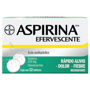 ASPIRINA EFERVESCENTE c/12 TABS. 500 MG.