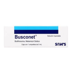 BUSCONET Sol. Iny. c/1 AMPTA. 20 MG-2.5 G/5 ML.