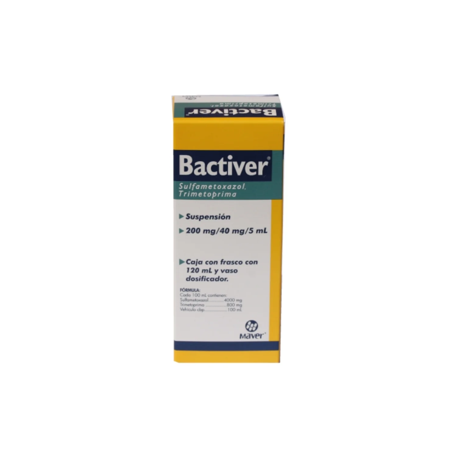 BACTIVER SUSP. Fco. 120 ML. 200-40 MG/5 ML.
